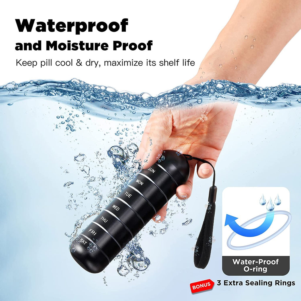 Organizador semanal de pastillas de aluminio – Viaje y uso diario
